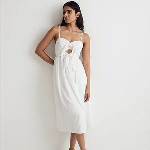 Madewell Double-Tie Cutout Sweetheart Midi Dress
